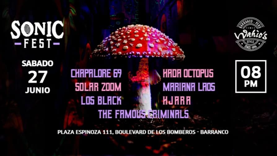 Sonic Fest en Wahios Barranco | Música en Vivo — Concierto