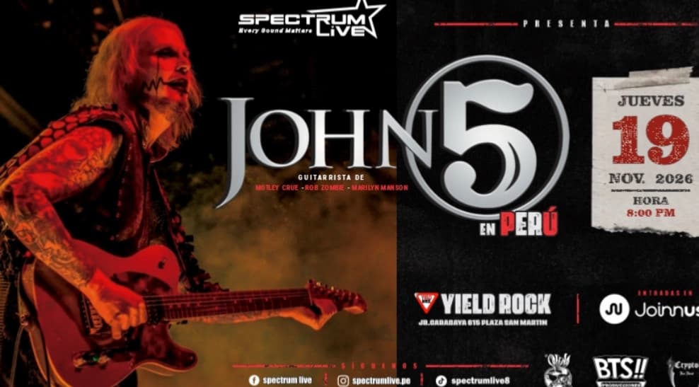 Spectrum Live presenta: John 5 en Lima — Concierto