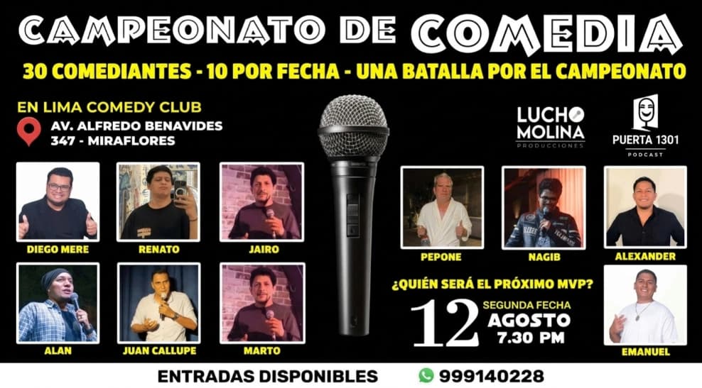 Primer Campeonato de Comedia - Segunda Fecha — Teatro