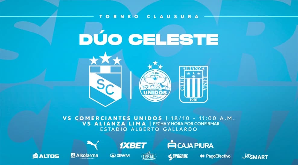Dúo Celeste: Sporting Cristal vs. Comerciantes Unidos y vs. Alianza Lima — Deporte — SC Gallardo