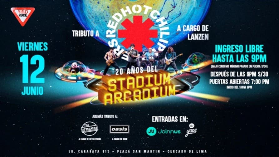 TRIBUTO A RHCP: 20 AÑOS DEL STADIUM ARCADIUM — Concierto