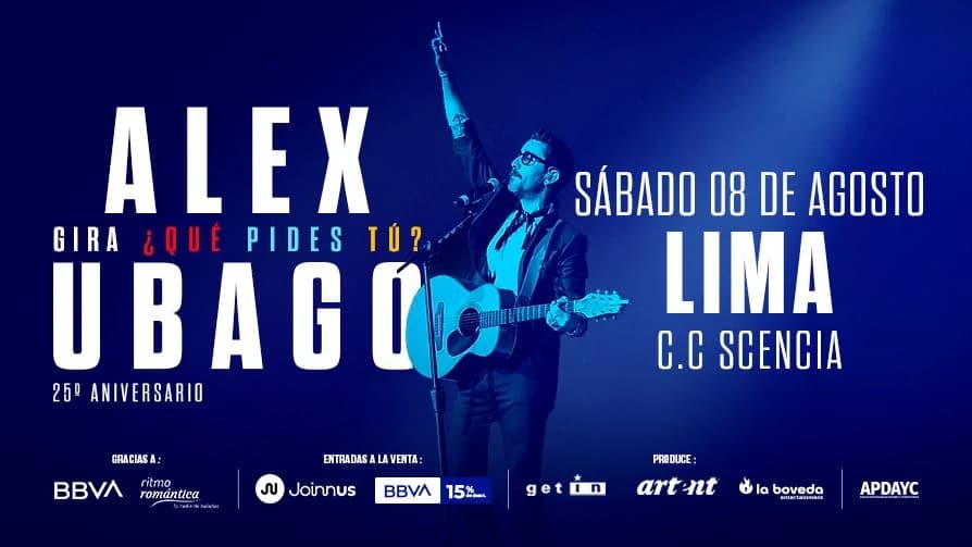 Alex Ubago Gira ¿Qué pides tú? 25 aniversario - Lima — Concierto — SCENCIA PLANO PLIN PLIN