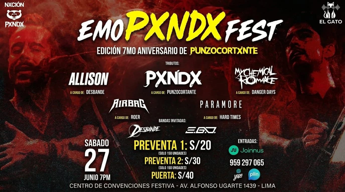 Emo Pxndx Fest Show Final 7 Aniversario Punzocortxnte - 27 Junio — Concierto