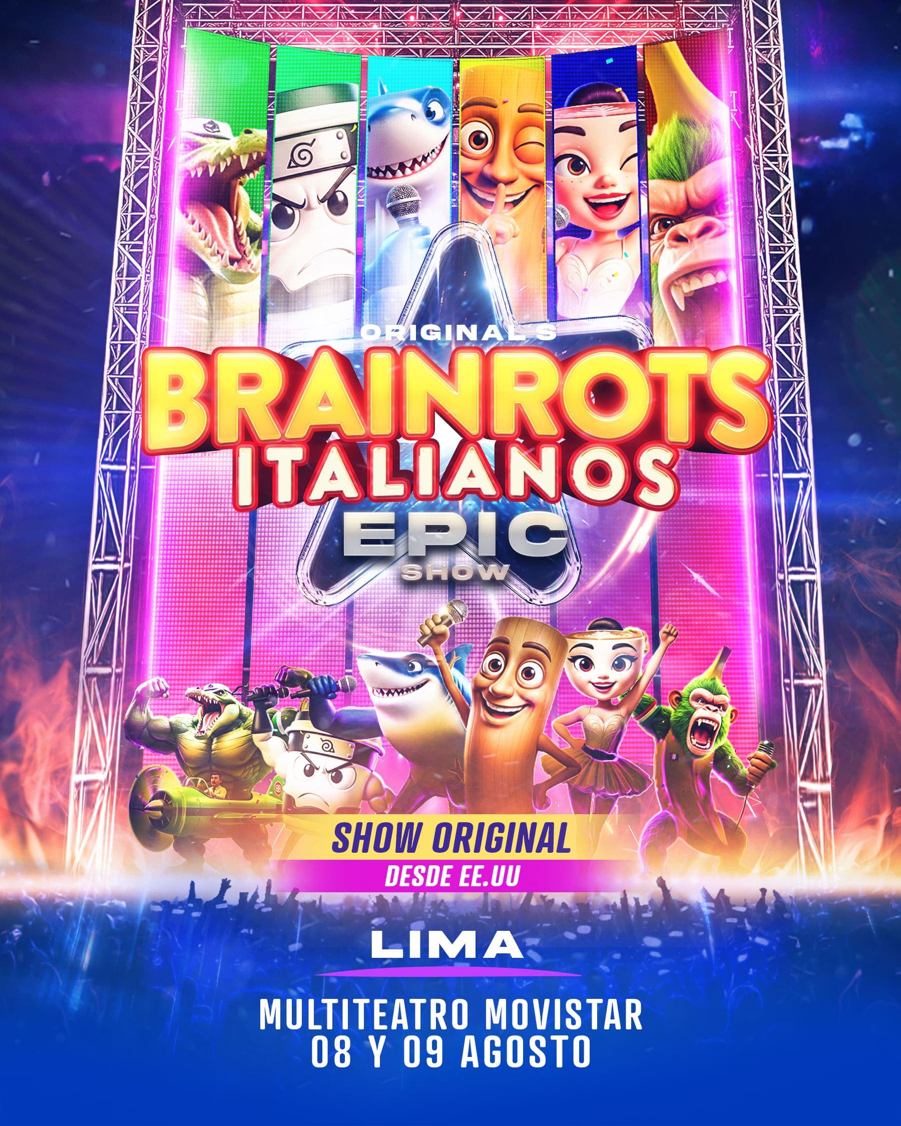 BRAINROTS ITALIANOS EPIC SHOW EN LIMA — Teatro — MULTITEATRO MOVISTAR