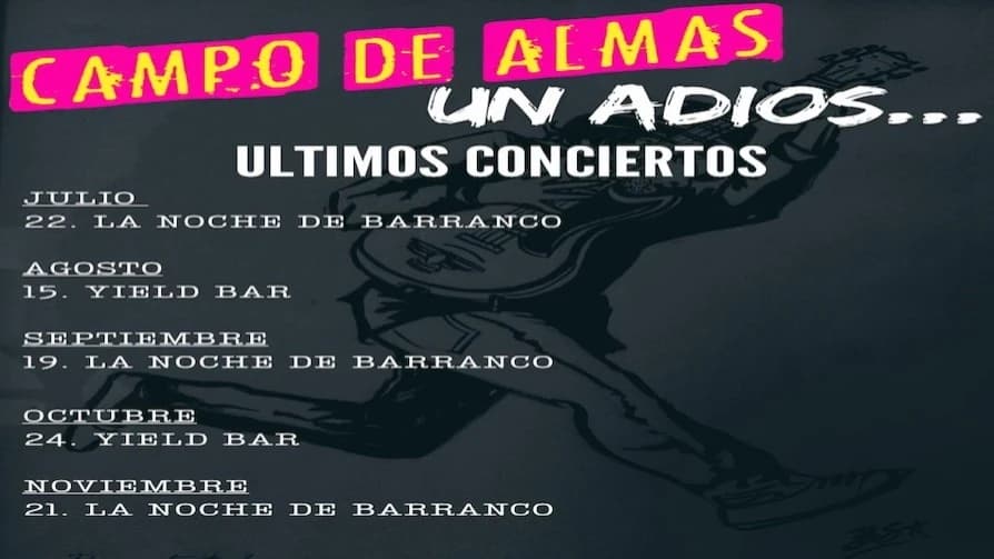 Un Adiós - Campo de Almas - Ultimos Conciertos — Concierto