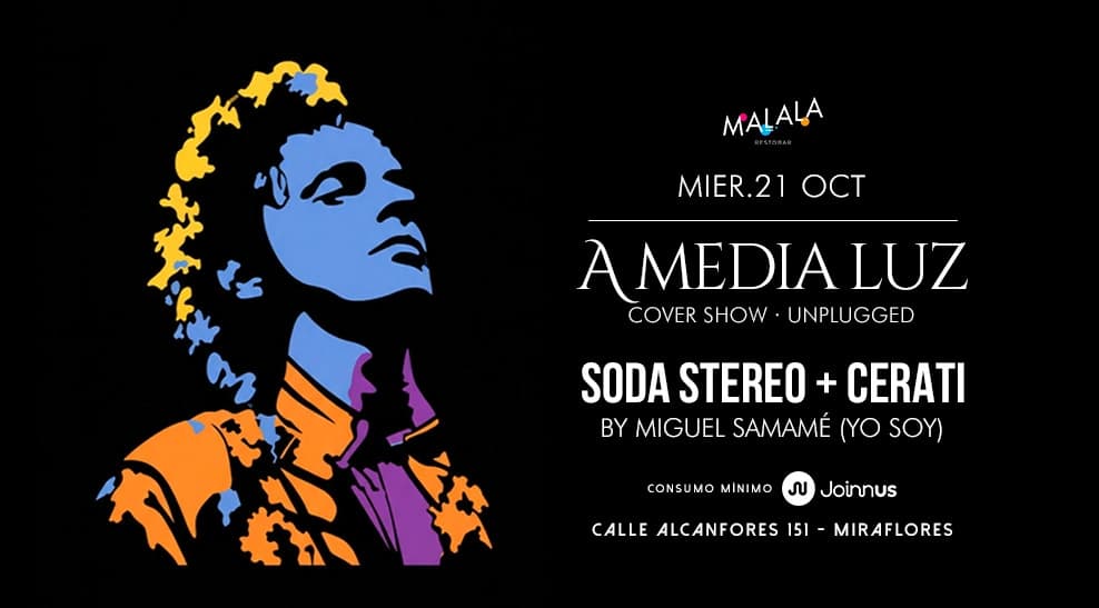 A Media Luz: cover show de Soda Stereo y Cerati por Miguel Samamé — Concierto