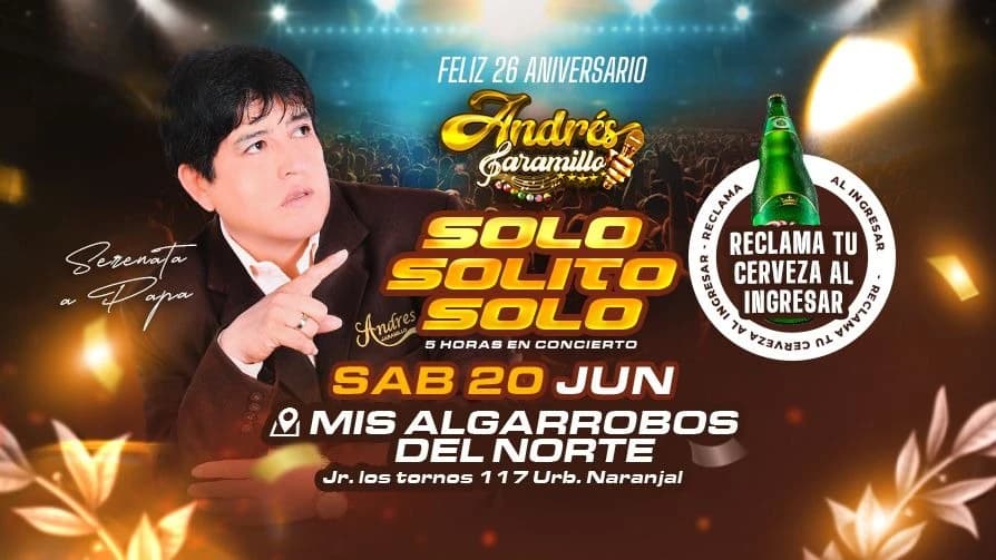 El Solo Solito Solo de Andrés Jaramillo — Concierto
