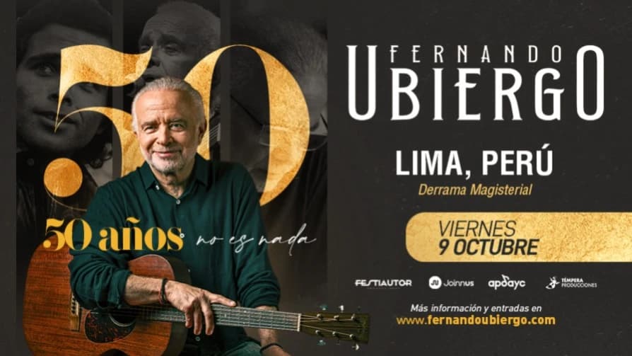 Fernando Ubiergo en Lima 2026 — Concierto — Auditorio Derrama Magisterial
