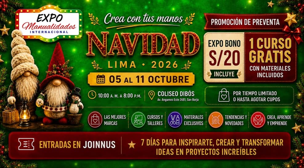 Expo Manualidades Internacional Navidad Dibos – Lima 2026 — Taller