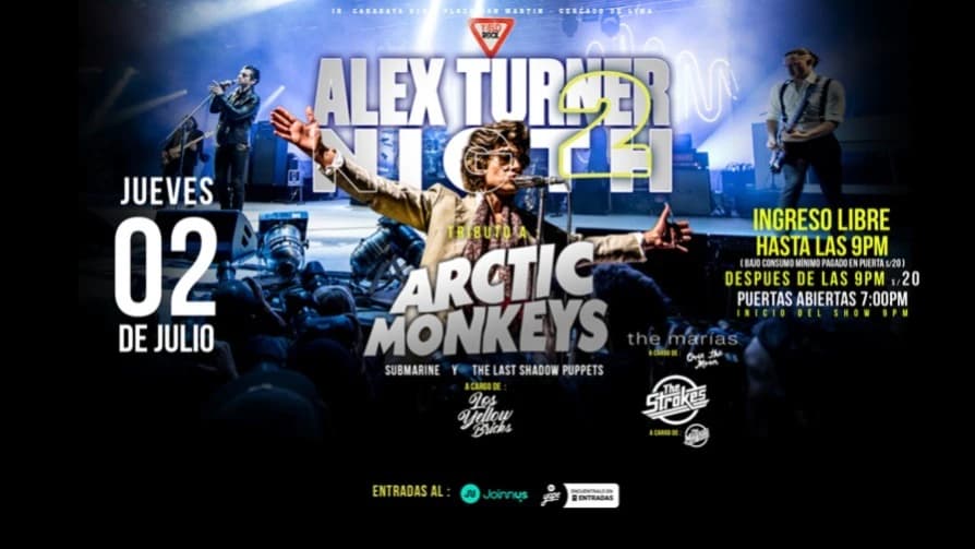 Alex Turner Night Ii: Tributo a Arctic Monkeys — Concierto