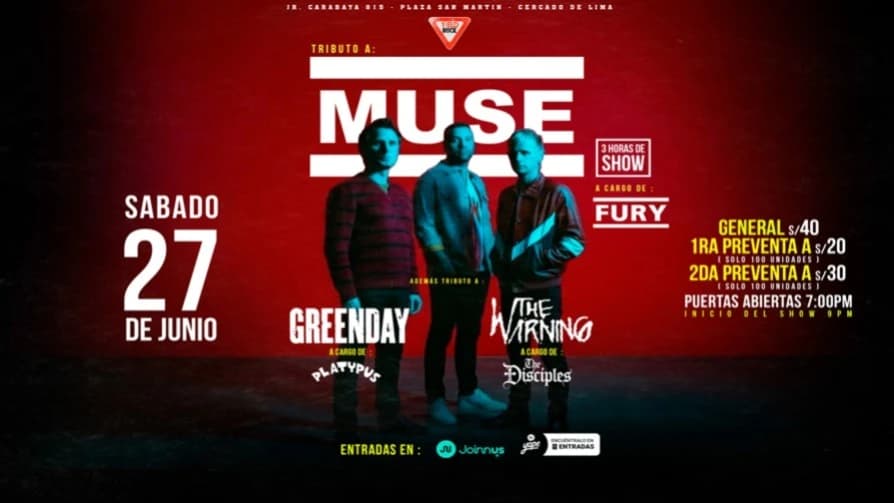 ¡ Fury - Tributo a Muse : Show de 3 Horas ! — Concierto