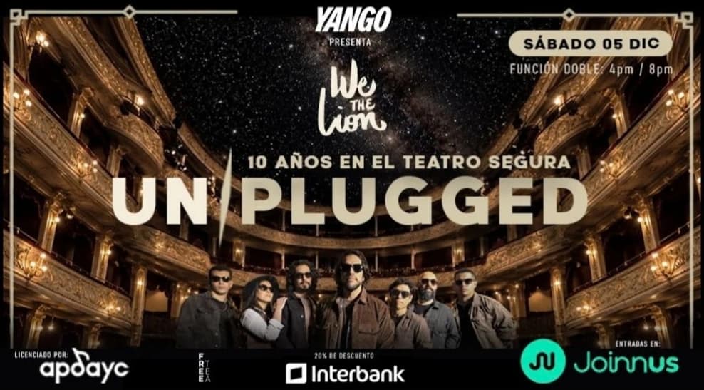We The Lion 10 años - Unplugged en el Teatro Segura