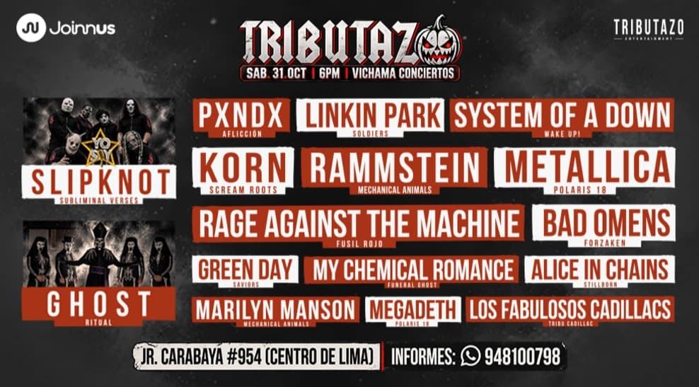 Tributazo Halloween 2026 — Festival