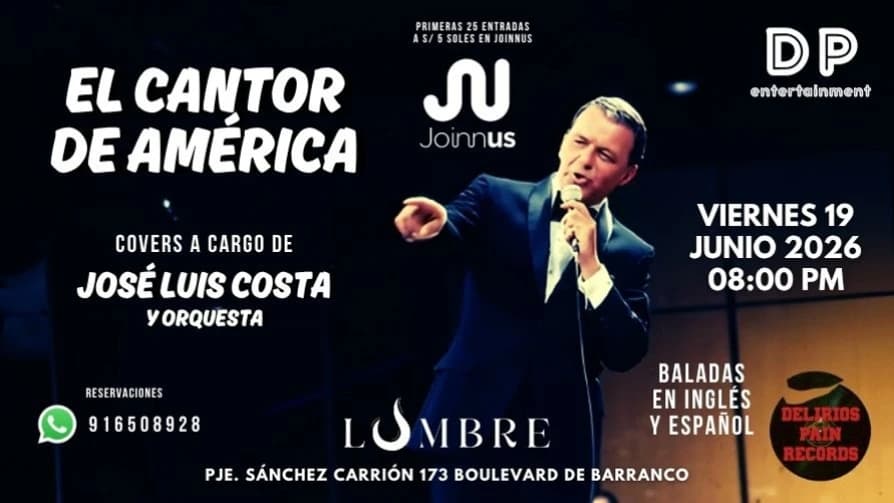 EL CANTOR DE AMÉRICA: BALADAS EN INGLÉS Y ESPAÑOL — Concierto