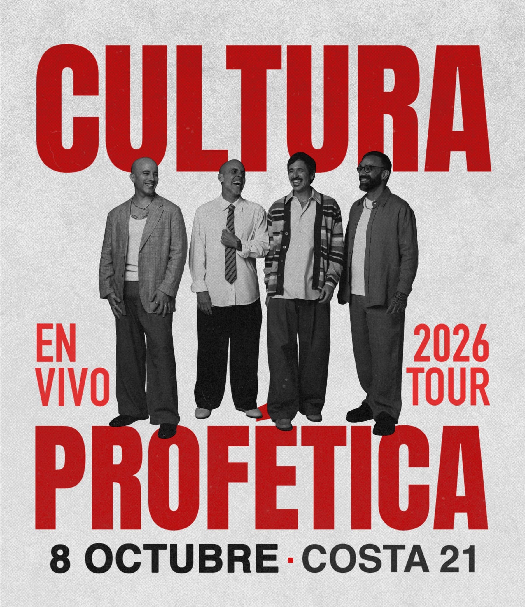 CULTURA PROFETICA- EN VIVO TOUR 2026 — Concierto — MULTIESPACIO COSTA 21