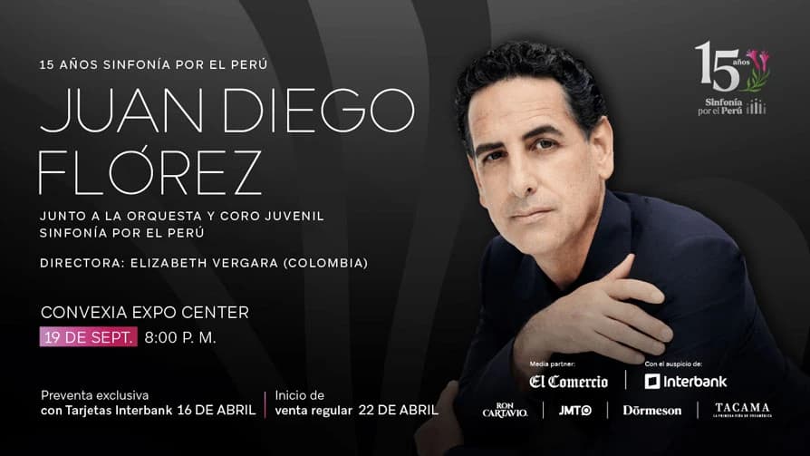 Juan Diego Flórez junto a la Orquesta y Coro Juvenil Sinfonía por el Perú — Concierto — Juan Diego Flores 2026
