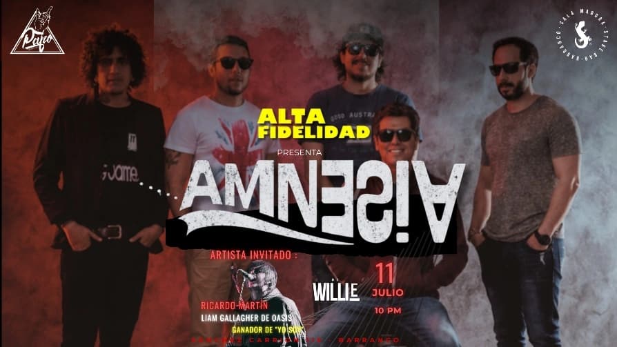Alta Fidelidad presenta: Amnesia & Ricardo Martín (Tributo) — Concierto
