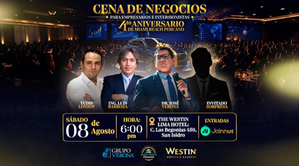 Cena de Negocios para Empresarios e Inversionistas — Conferencia