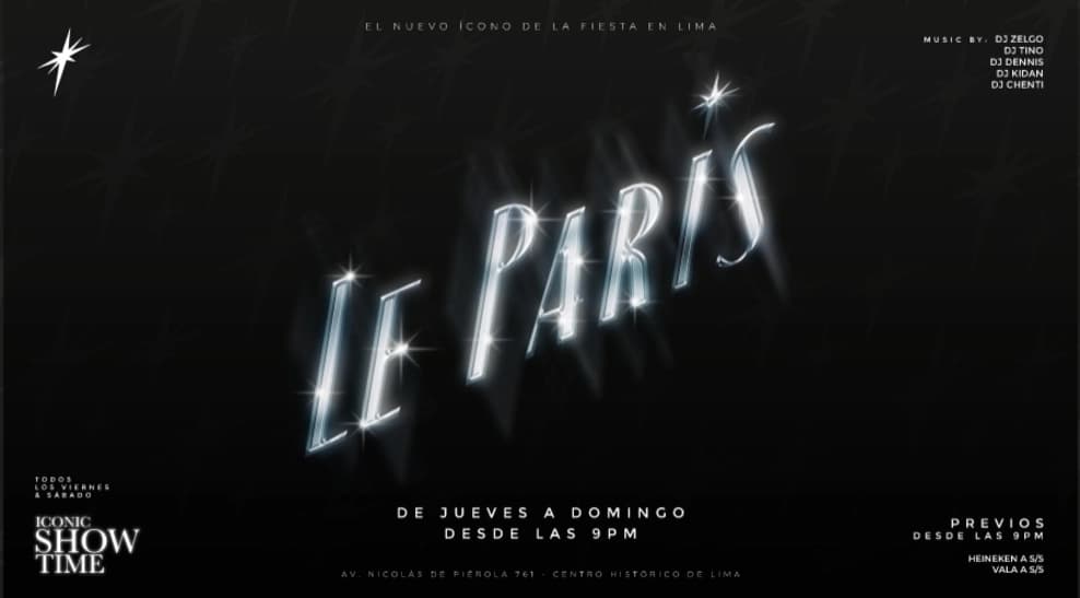 Fandom Night Lady Gaga - Domingo 12.07 | Le Paris — Otro — Discoteca Le Paris