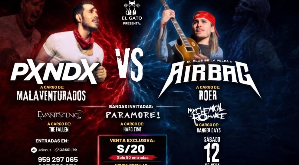 Tributo a Pxndx vs. Airbag - Francia Bar — Concierto