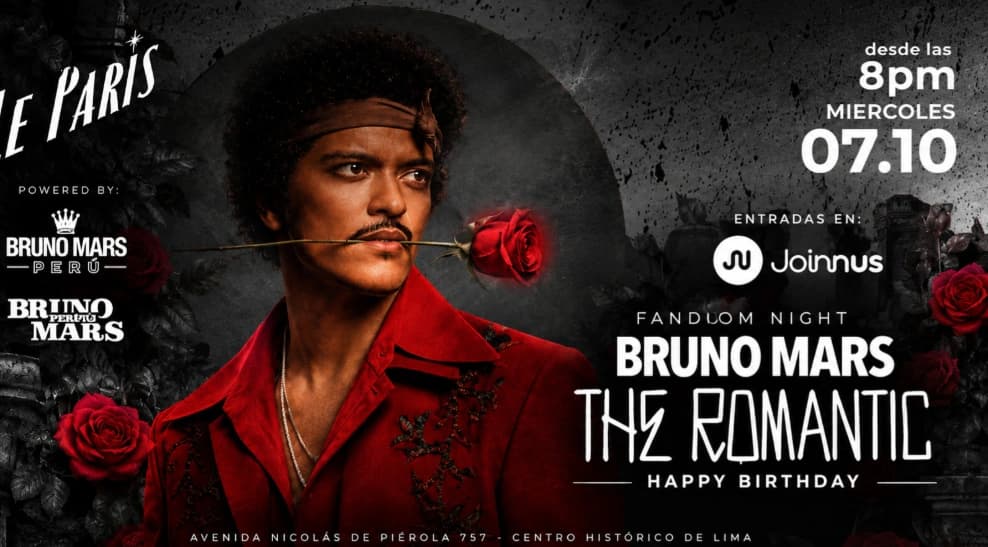 Bruno Mars Fandom Night en Le Paris — Otro