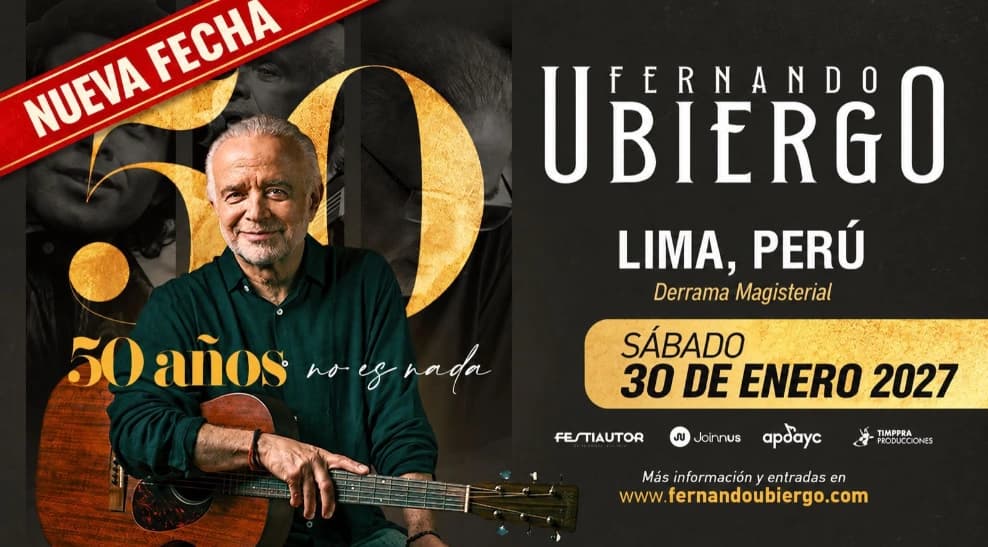 Fernando Ubiergo en Lima 2027 — Concierto — Auditorio Derrama Magisterial