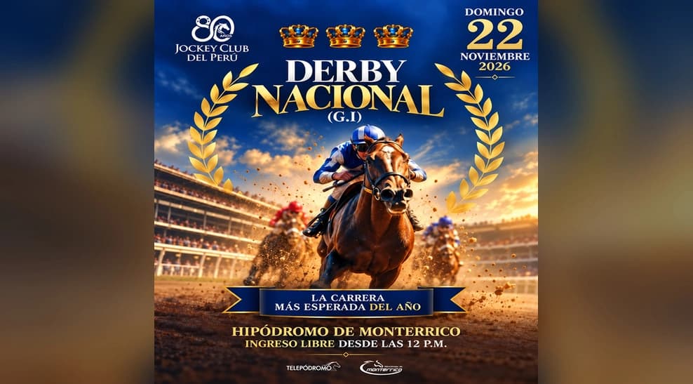 Derby Nacional 2026 (G1): Jockey Club del Perú — Deporte — Puerta 4 Jockey Club, Santiago de Surco, Perú