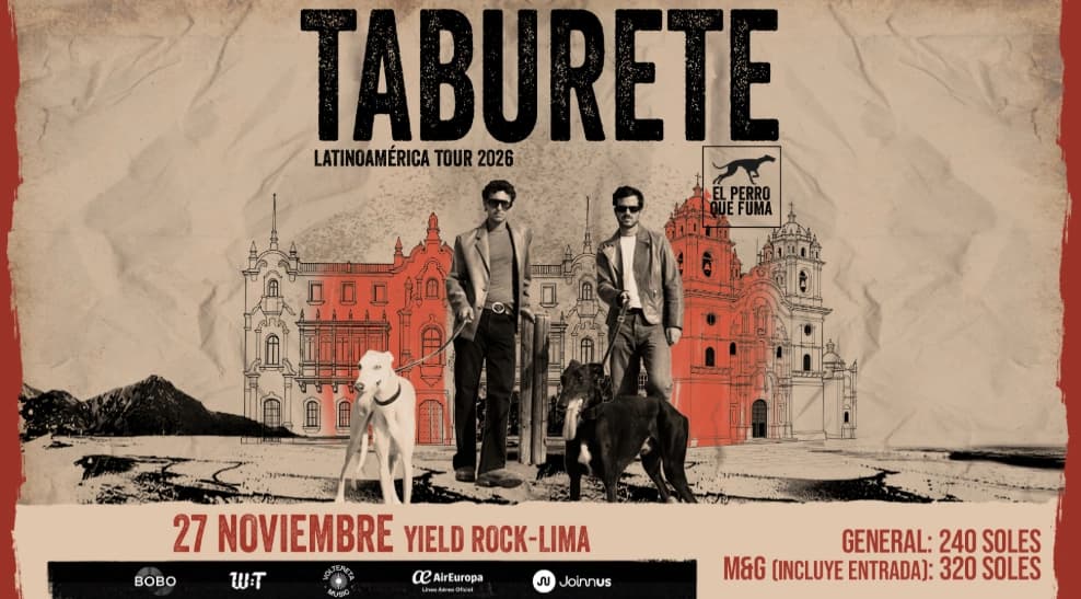 Taburete regresa a Lima con 'El Perro Que Fuma Tour' — Concierto