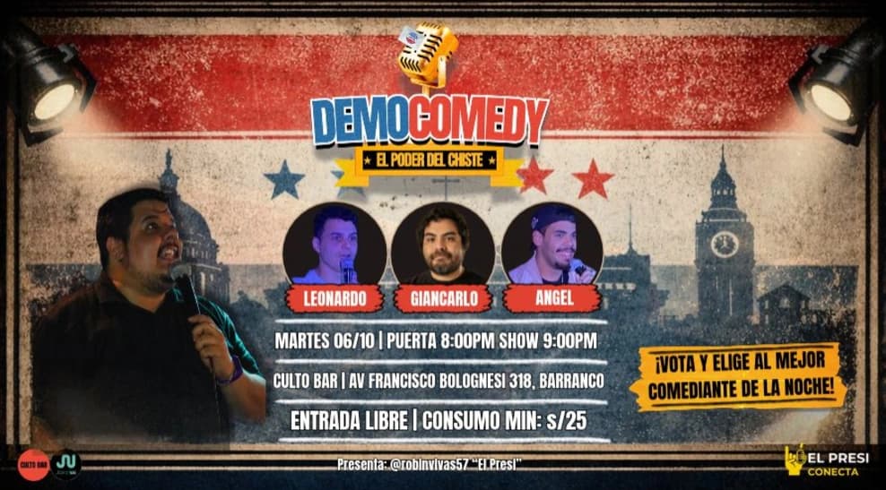 Democomedy: el poder del chiste — Teatro — Culto Bar