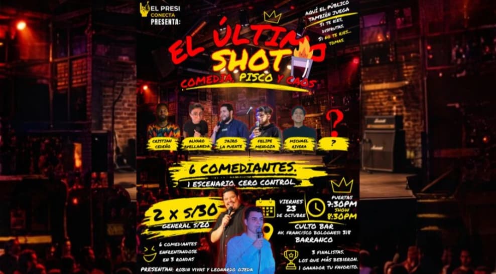 El Último Shot: comedia, pisco, caos — Teatro — Culto Bar