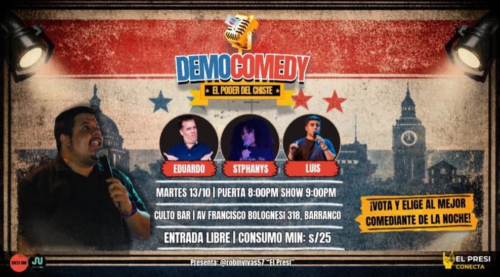 Democomedy: el poder del chiste — Teatro — Culto Bar