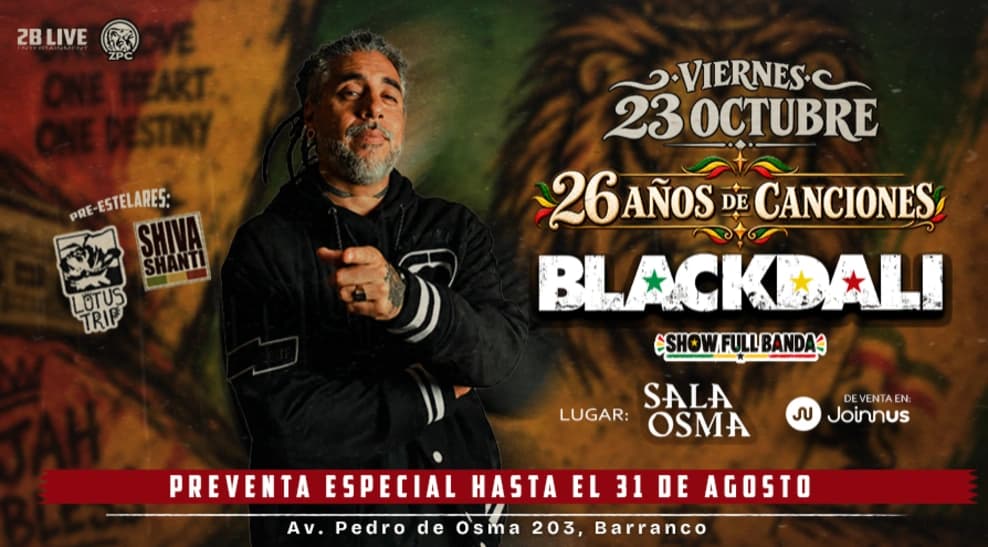 Blackdali: 26 Años de Canciones — Concierto