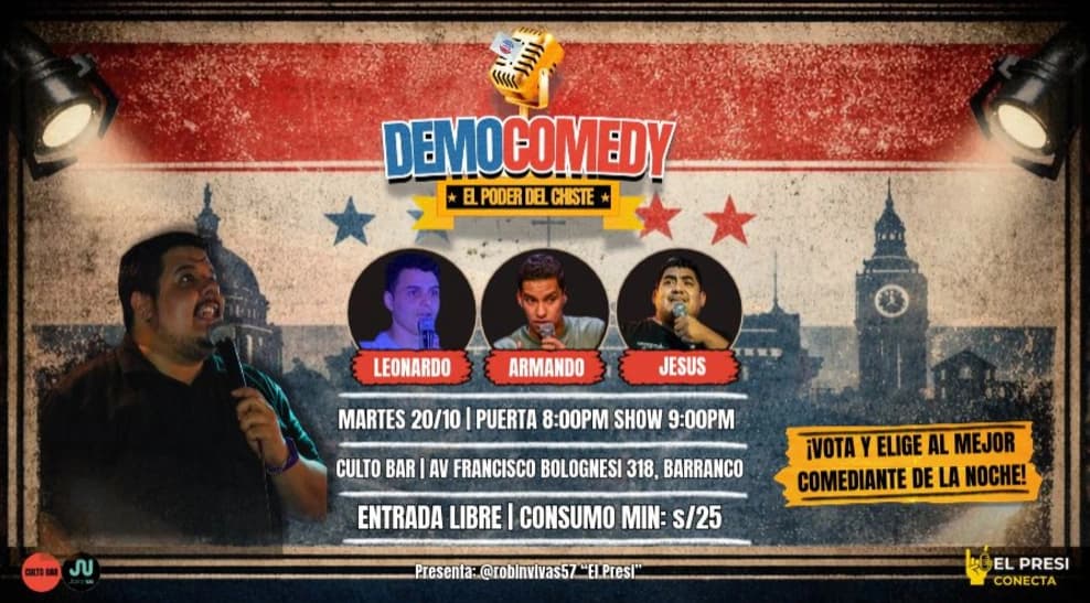 Democomedy: el poder del chiste — Teatro — Culto Bar
