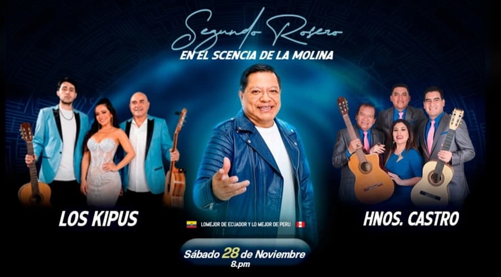 Segundo Rosero en Scencia de La Molina junto a Los Kipus y Los Hermanos Castro — Concierto — Scencia La Molina