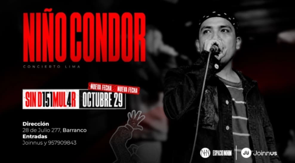 Niño Cóndor – Sin D151MUL4R (2da fecha) — Concierto